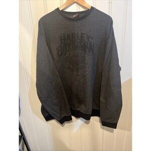 Harley Davidson HD Military Overseas Sweatshirt Mens 3XL Black Out Crew Neck